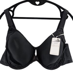 Elomi Black Underwire Bra Lace Charley Spacer Moulded 44DD